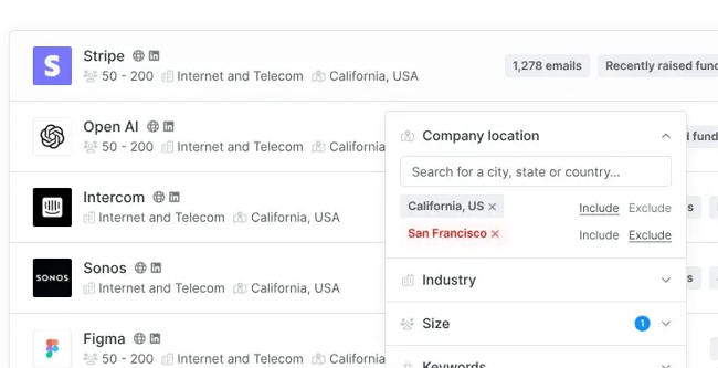 sales prospecting tools, Hunter