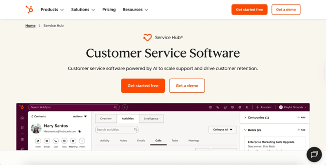 ai vs human customer service – HubSpot solution