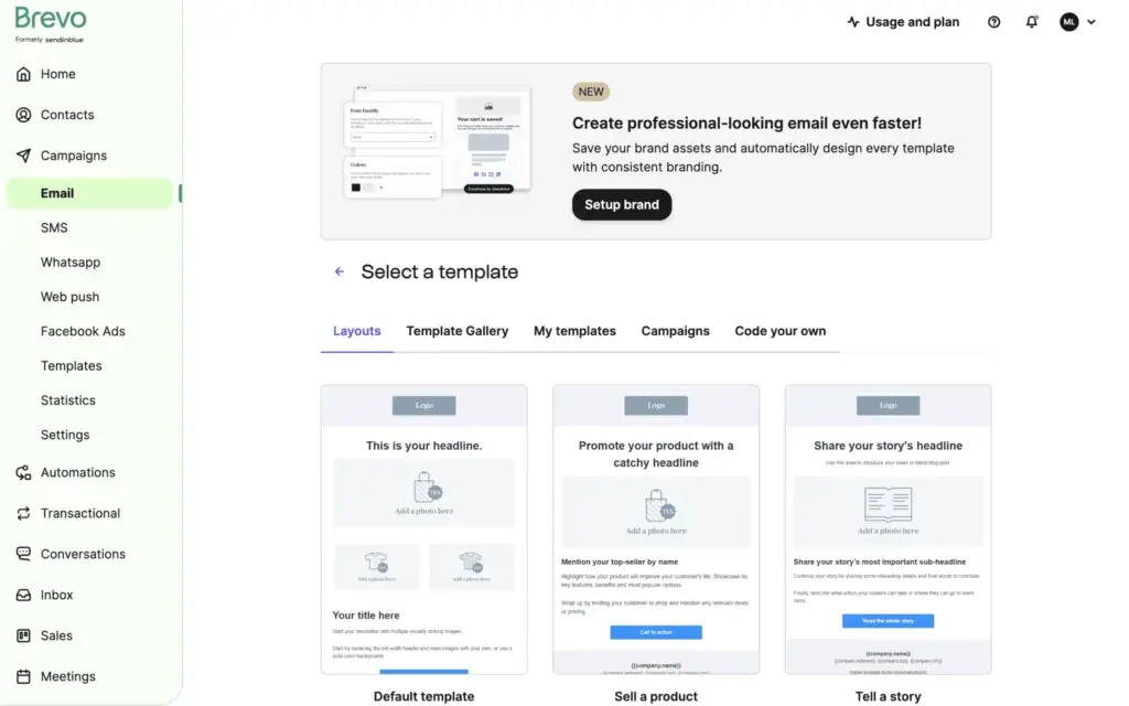 brevo email marketing ux for consulting firms