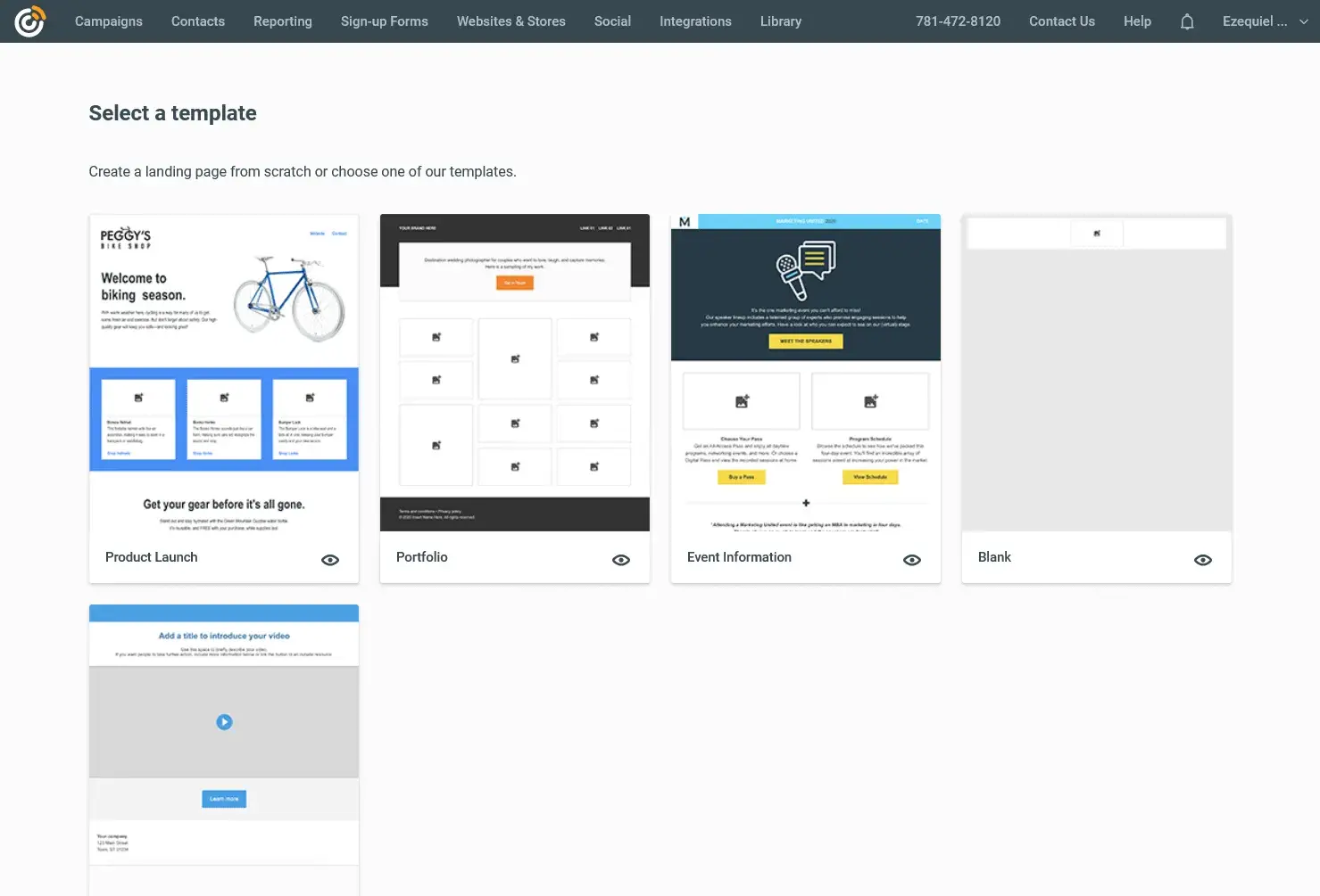 a screenshot of mailchimp’s email marketing software user interface