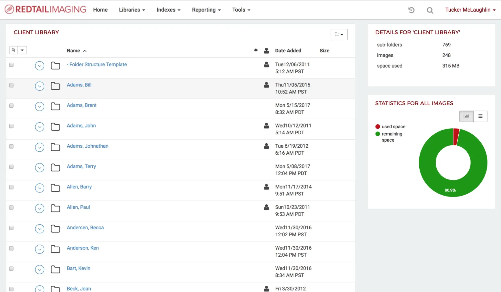 a screenshot of redtail email marketing user interface