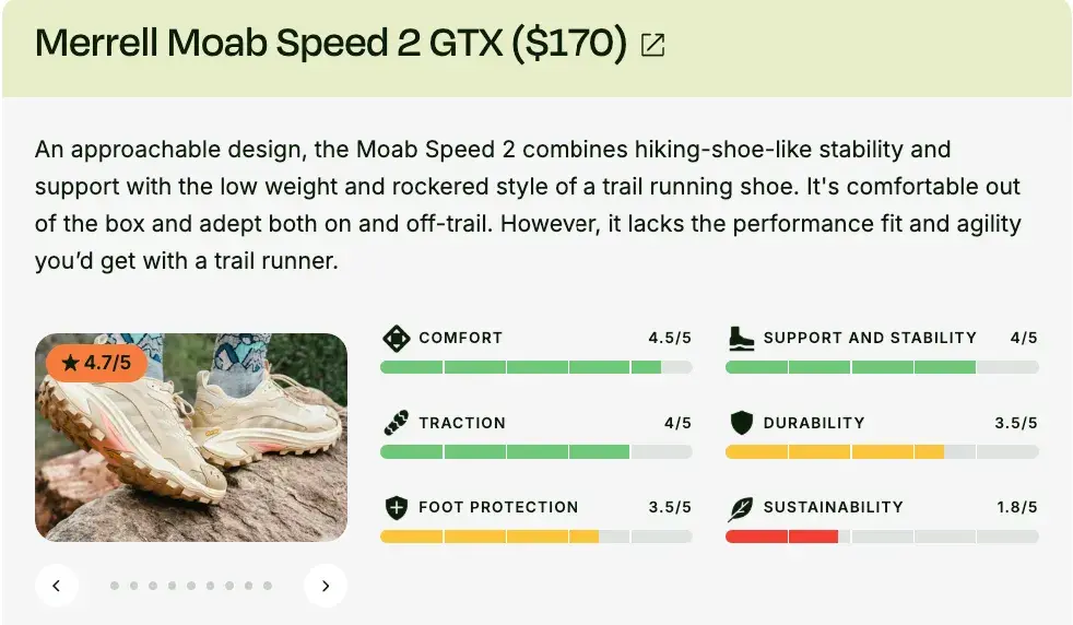 branding differentiation, better trail hiking shoe superlatives merrell moab