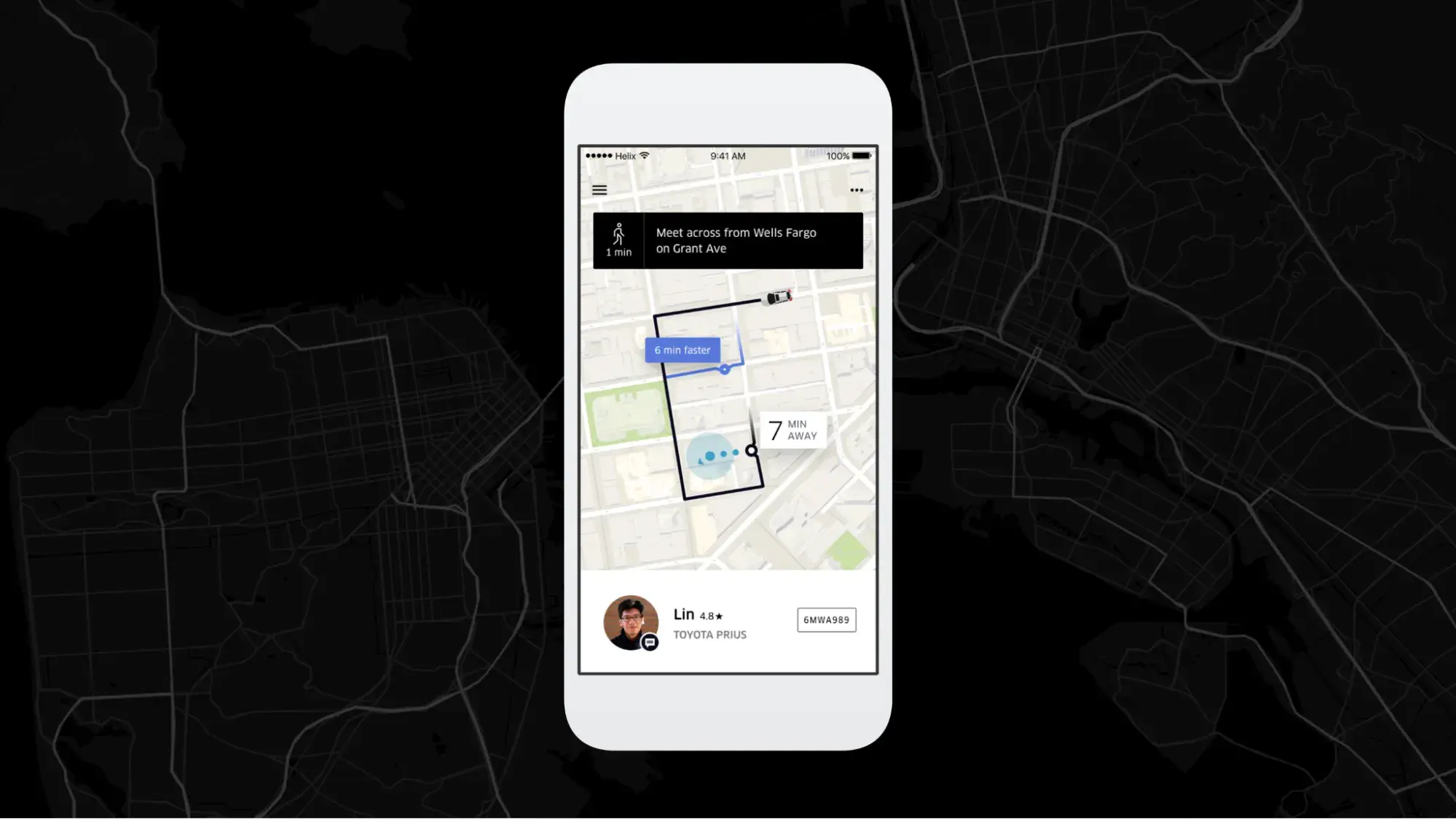 a screenshot of the Uber app’s user interface, highlighting Uber’s approach to loop marketing
